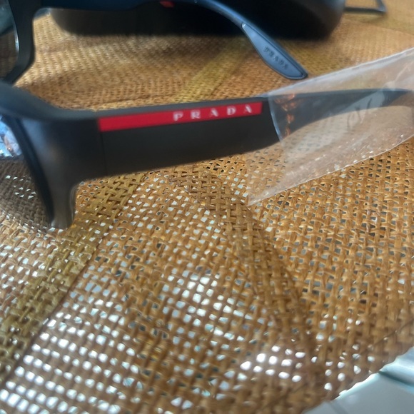 PRADA 09V Linea Rossa Future Sport Sunglasses Black Pilot Wrap Unisex PS09VS - Picture 2 of 7